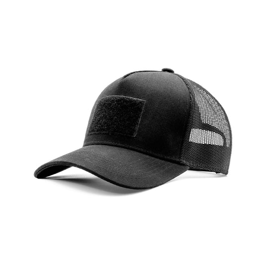 Curved Bill Trucker Hat - Black